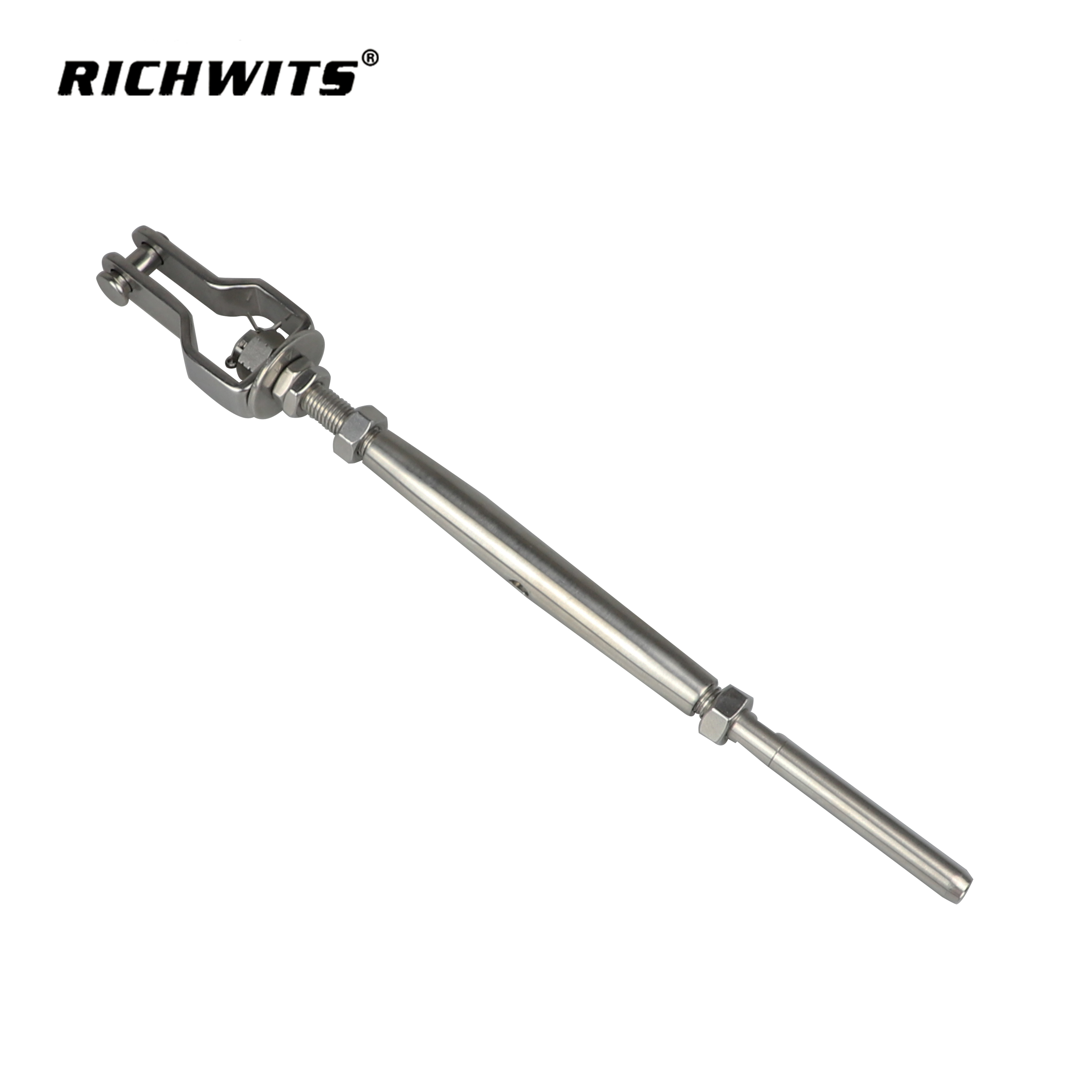 Precio de fábrica Hardware de aparejo Acero inoxidable 316 Cuerpo cerrado Tensor Mandíbula a barra lisa
