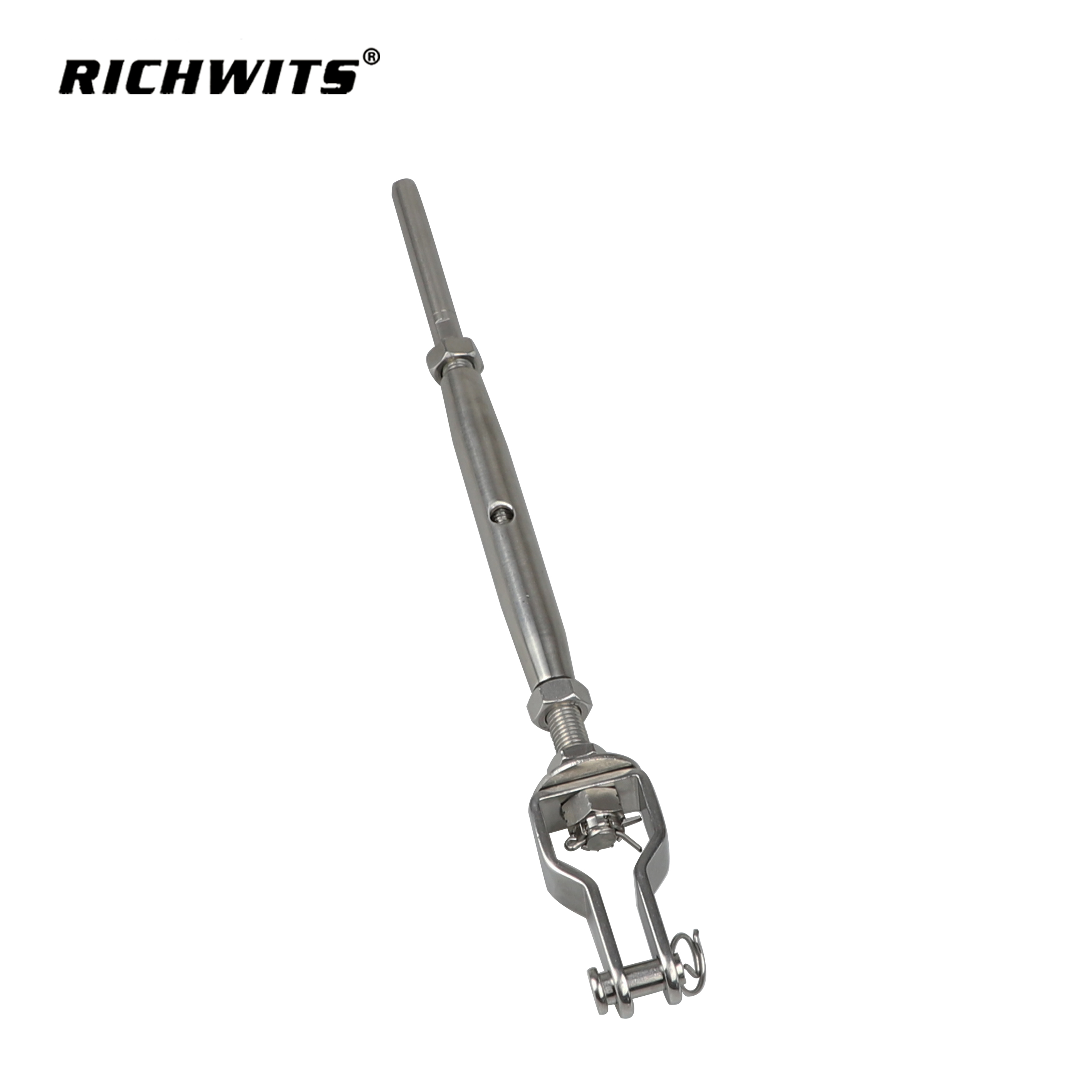 Precio de fábrica Hardware de aparejo Acero inoxidable 316 Cuerpo cerrado Tensor Mandíbula a barra lisa